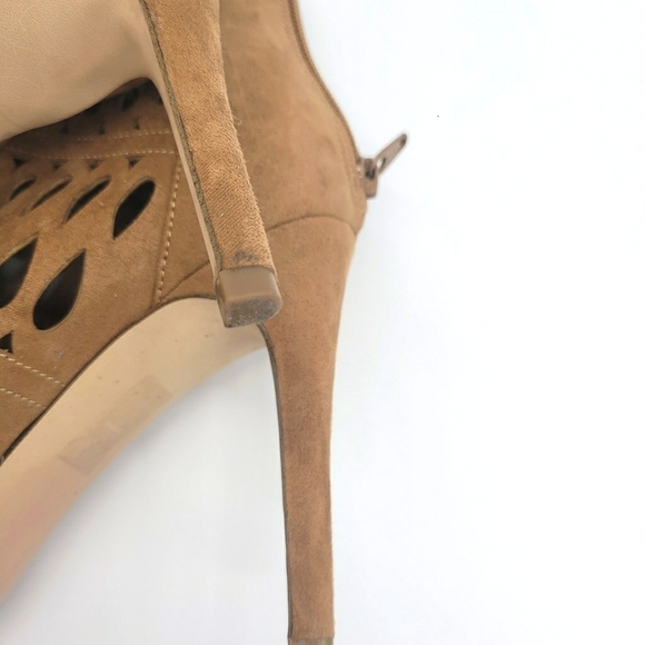 ALDO Caged Brown Ankle Bootie Heels Sz 9.5 - Picture 3 of 11